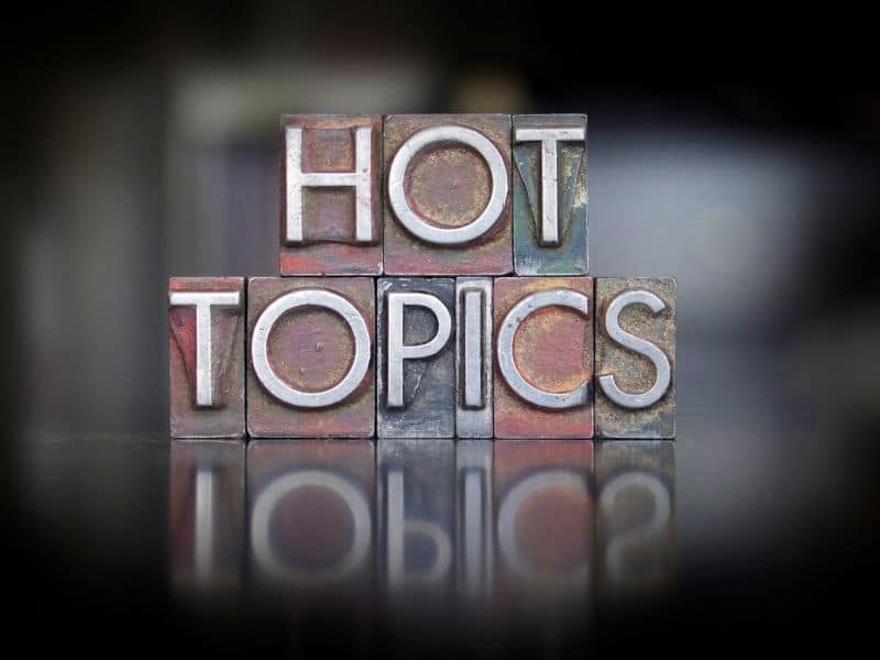 social media hot topics metal sign